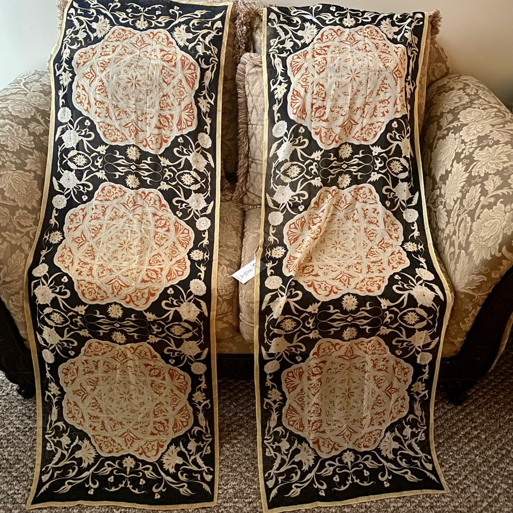 Bundle of 2 Long Scarf Shawl buttoned